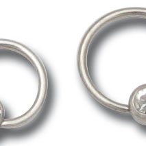 Anneau 0,6x boule 2.5mm cristal