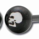 Barbell acier boules motif N°17