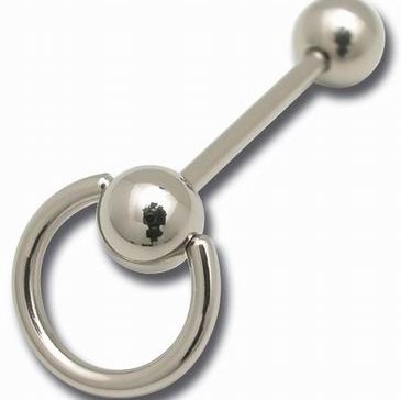 Barbell et anneau esclave acier 1.6x16