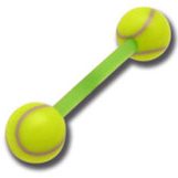 Barbell flexible boules acryliques balle de tennis