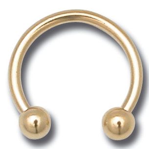 Fer à cheval acier doré or fin