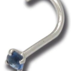 Stud nez titane 0.8 mm cristal griffé 2,5 mm